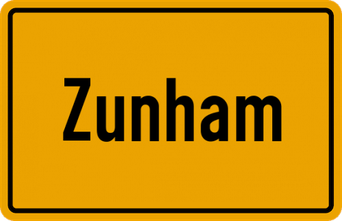 Ortsschild Zunham