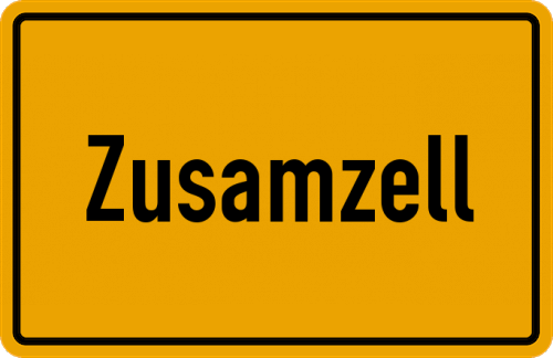 Ortsschild Zusamzell