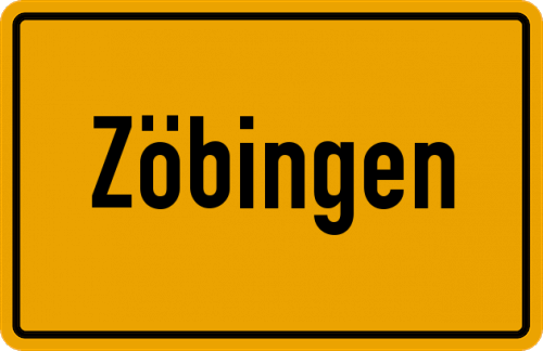 Ortsschild Zöbingen
