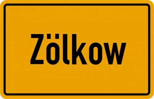 Ortsschild Zölkow
