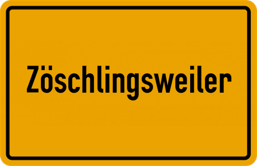 Ortsschild Zöschlingsweiler