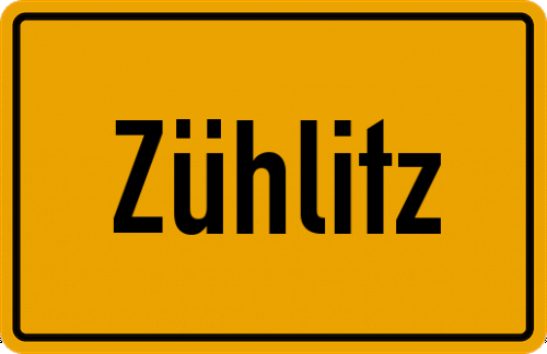 Ortsschild Zühlitz