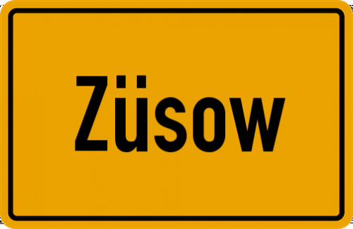 Ortsschild Züsow