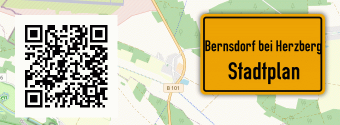 Stadtplan Bernsdorf bei Herzberg, Elster