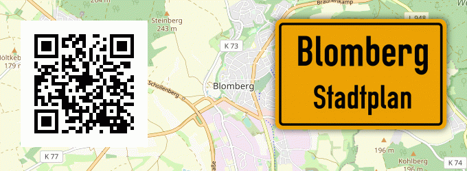 Stadtplan Blomberg, Lippe