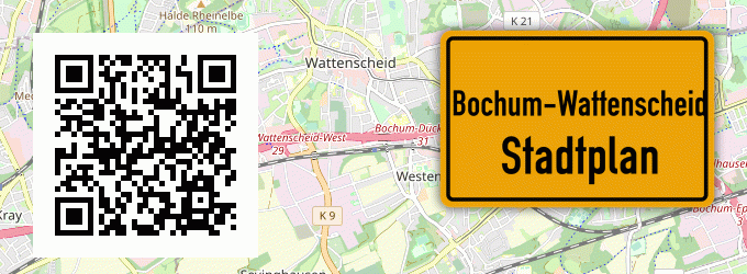 Stadtplan Bochum-Wattenscheid