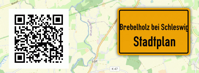 Stadtplan Brebelholz bei Schleswig