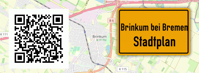 Stadtplan Brinkum bei Bremen