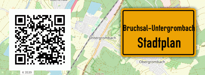 Stadtplan Bruchsal-Untergrombach