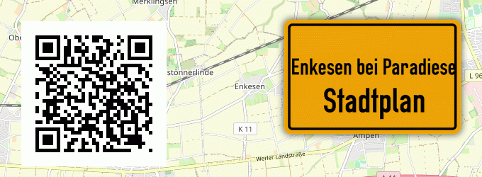 Stadtplan Enkesen bei Paradiese, Kreis Soest, Westfalen