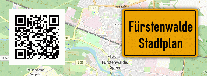 Stadtplan Fürstenwalde, Spree