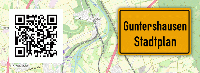 Stadtplan Guntershausen, Kreis Kassel