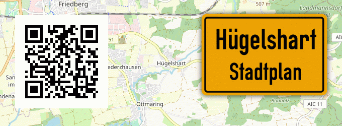 Stadtplan Hügelshart, Bayern