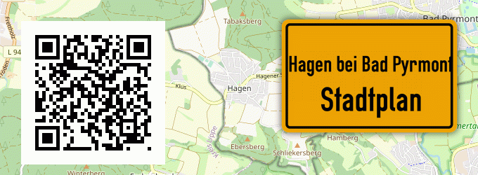 Stadtplan Hagen bei Bad Pyrmont