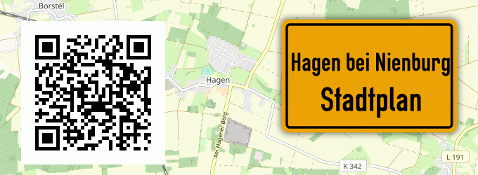 Stadtplan Hagen bei Nienburg, Weser