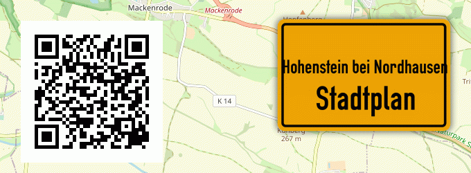 Stadtplan Hohenstein bei Nordhausen