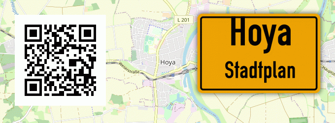 Stadtplan Hoya, Weser