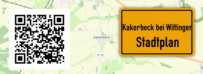 Stadtplan Kakerbeck bei Wittingen, Niedersachsen