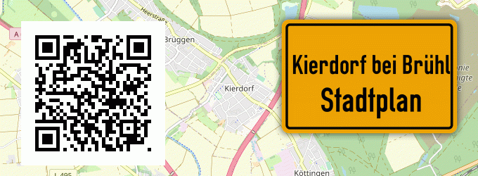 Stadtplan Kierdorf bei Brühl, Rheinland