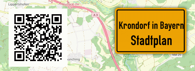 Stadtplan Krondorf in Bayern