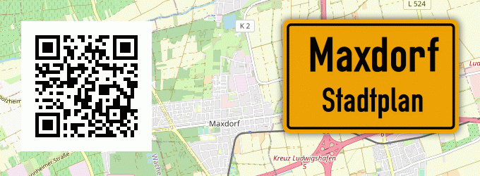 Stadtplan Maxdorf, Pfalz