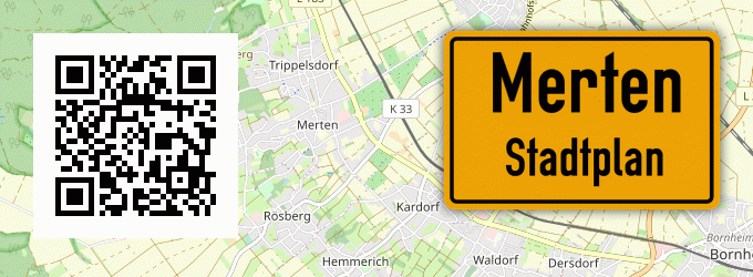 Stadtplan Merten, Kreis Bonn