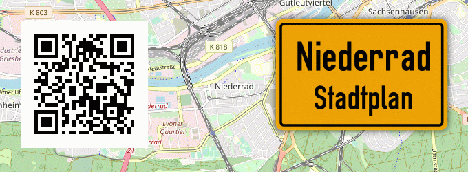 Stadtplan Niederrad