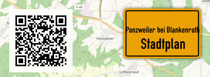 Stadtplan Panzweiler bei Blankenrath