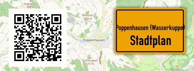 Stadtplan Poppenhausen (Wasserkuppe)