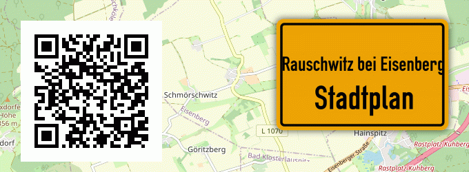 Stadtplan Rauschwitz bei Eisenberg