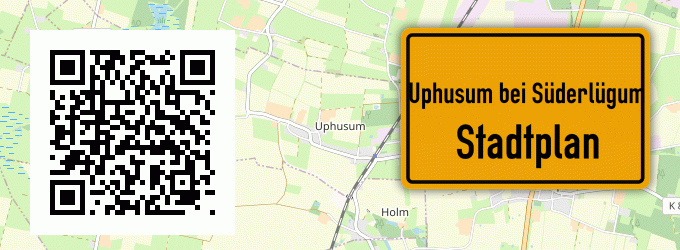 Stadtplan Uphusum bei Süderlügum
