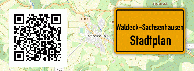Stadtplan Waldeck-Sachsenhausen
