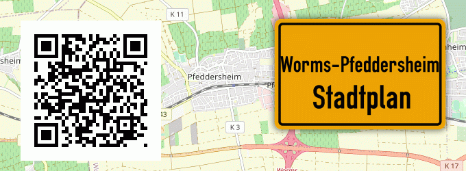 Stadtplan Worms-Pfeddersheim