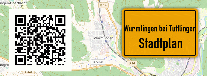 Stadtplan Wurmlingen bei Tuttlingen