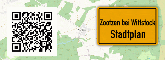 Stadtplan Zootzen bei Wittstock