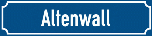 Straßenschild Altenwall zum kostenlosen Download