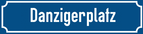 Straßenschild Danzigerplatz