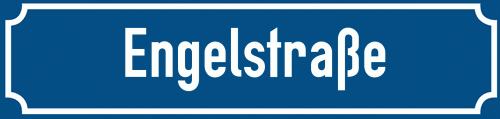 Straßenschild Engelstraße zum kostenlosen Download
