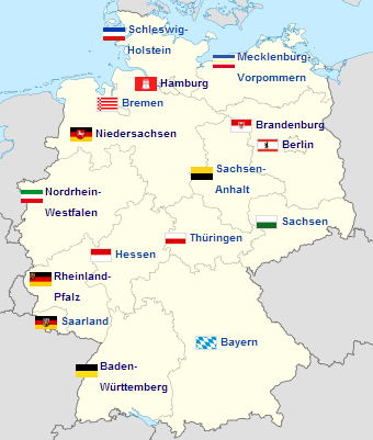 Alle 16 Bundesländer Deutschlands