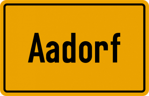 Ortsschild Aadorf
