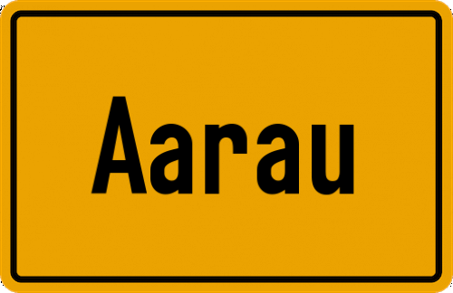 Ortsschild Aarau