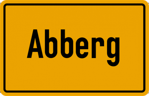 Ortsschild Abberg