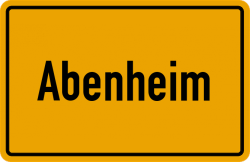 Ortsschild Abenheim