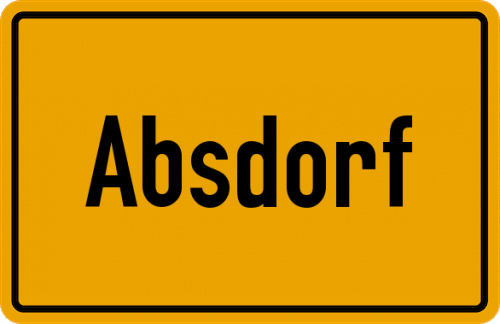 Ortsschild Absdorf