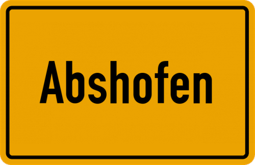 Ortsschild Abshofen