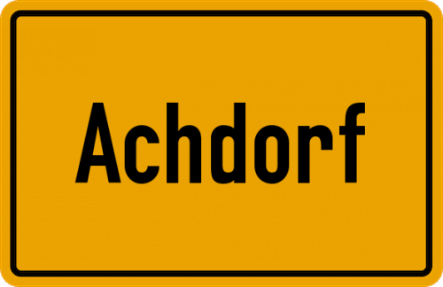 Ortsschild Achdorf