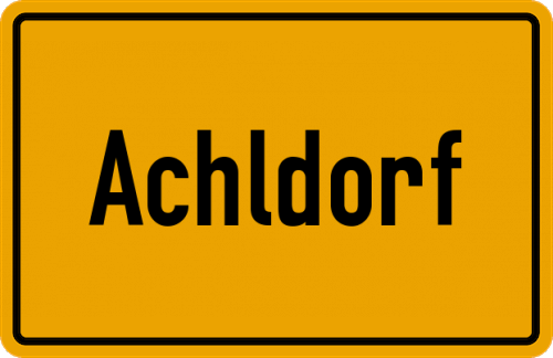 Ortsschild Achldorf