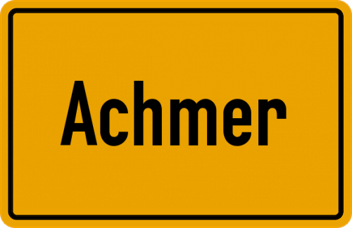 Ortsschild Achmer