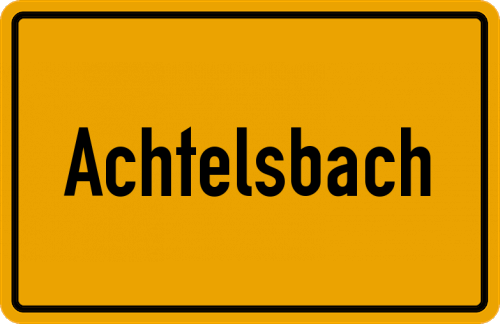 Ortsschild Achtelsbach