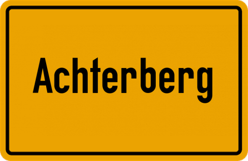 Ortsschild Achterberg